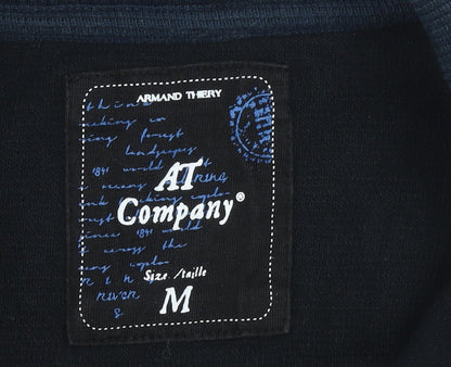 Mens UK Size M Armand Thiery Blue Full Zip Jumper