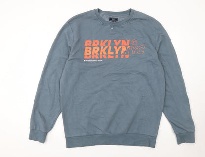 Unisex Adults UK Size XL F&F Blue Pullover Sweatshirt