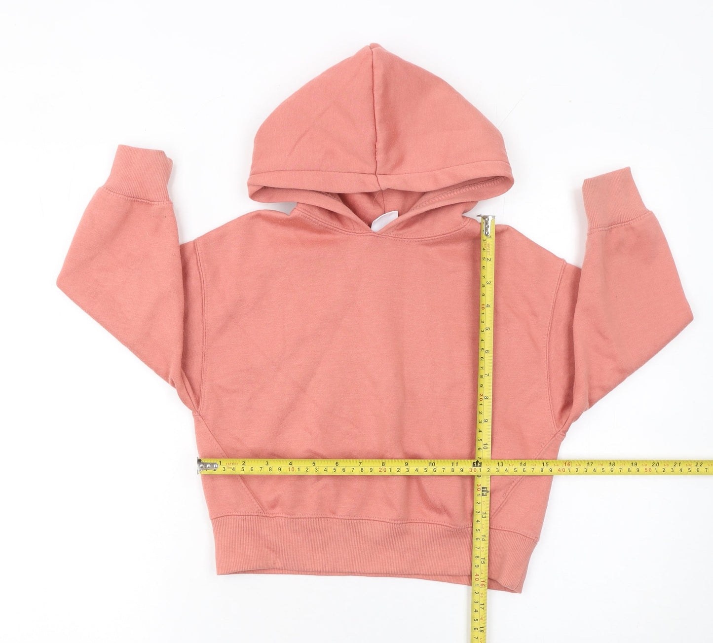 Girls UK Size 7 Years Zara Pink Pullover Hoodie