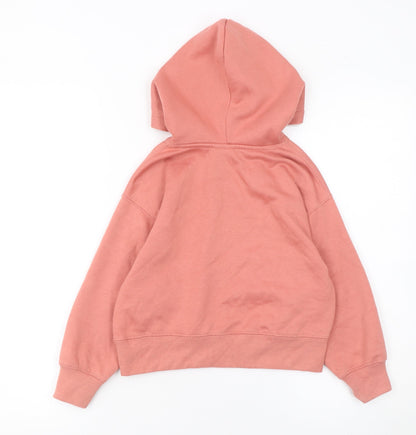 Girls UK Size 7 Years Zara Pink Pullover Hoodie