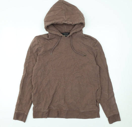 Mens UK Size S River Island Brown Pullover Hoodie