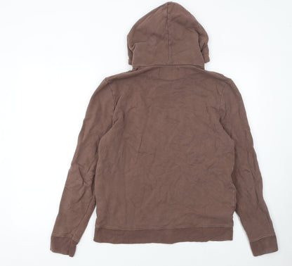 Mens UK Size S River Island Brown Pullover Hoodie