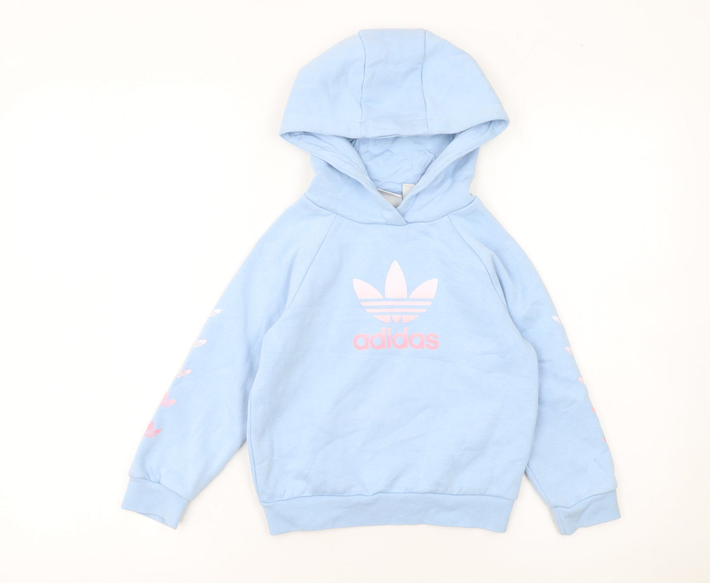 Girls UK Size 3-4 Years adidas Blue Pullover Hoodie