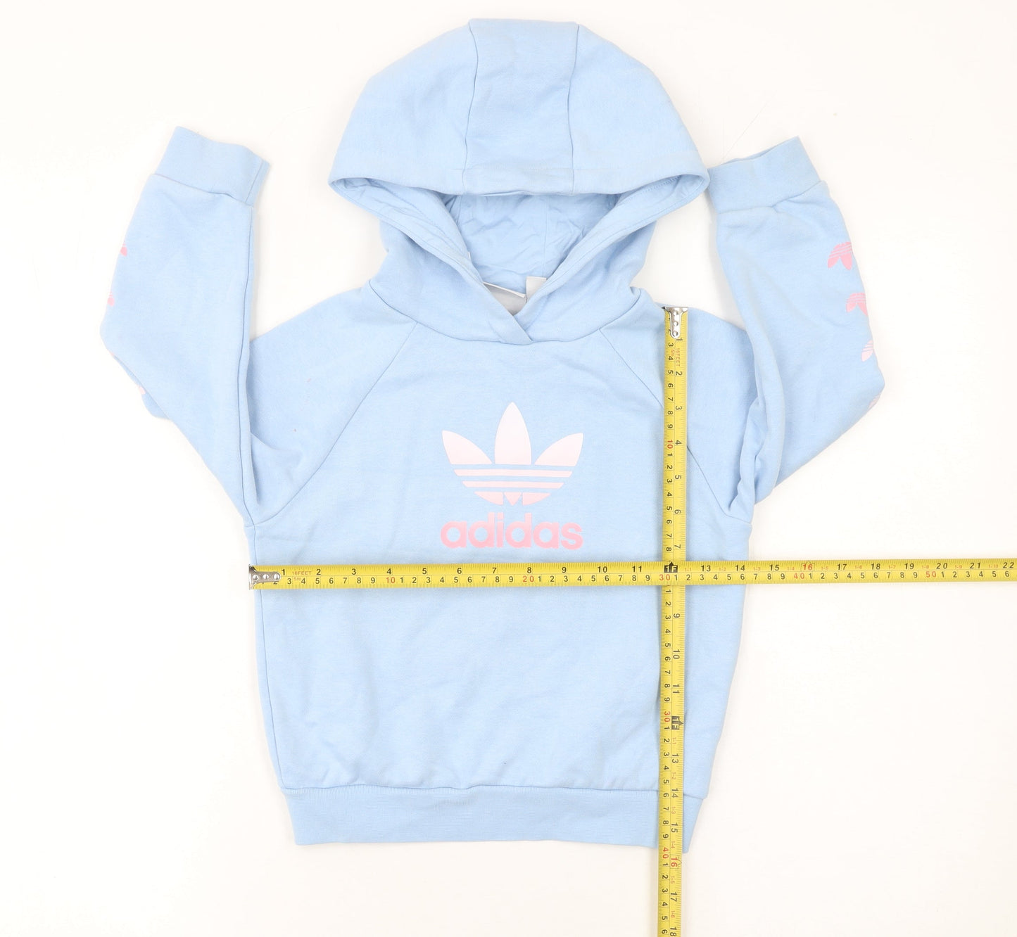 Girls UK Size 3-4 Years adidas Blue Pullover Hoodie