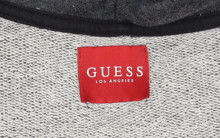 Mens UK Size L GUESS Grey Full Zip Hoodie