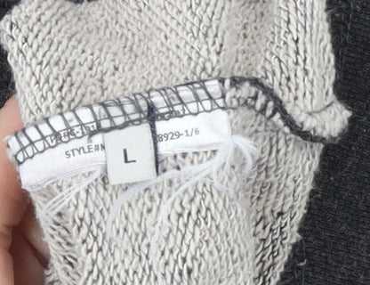 Mens UK Size L GUESS Grey Full Zip Hoodie