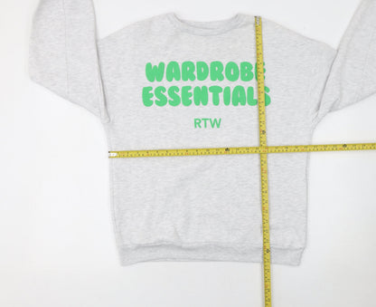Womens UK Size L Boohoo Grey Pullover Sweatshirt