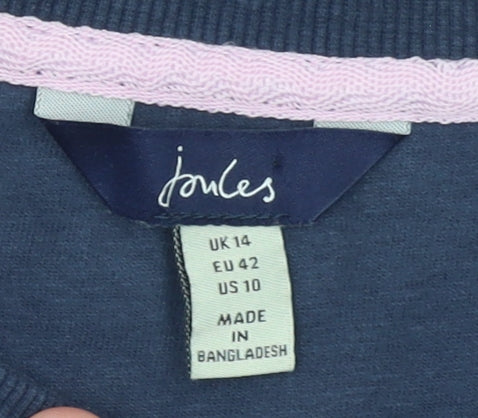 Womens UK Size 14 Joules Blue Pullover Sweatshirt