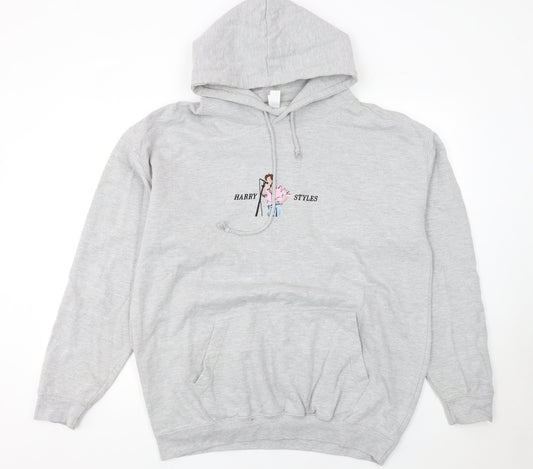 Womens UK Size XL Just Hoods AWDis Grey Pullover Hoodie