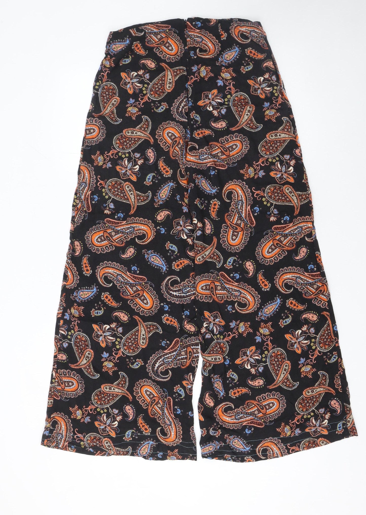 Womens UK Size 10 HI by Henry Holland Relaxed Fit Wide-Leg Black Trousers
