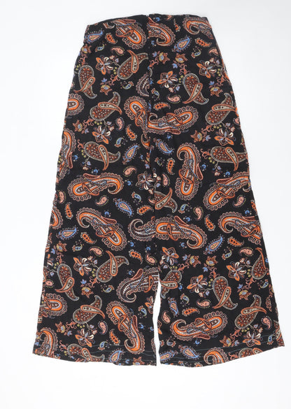 Womens UK Size 10 HI by Henry Holland Relaxed Fit Wide-Leg Black Trousers