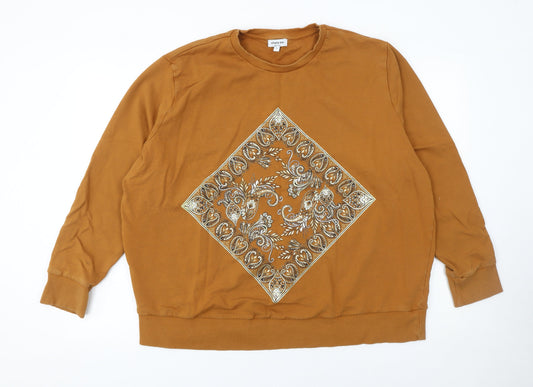 Womens UK Size 22 Simply Be Brown Pullover Sweatshirt