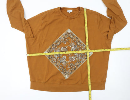 Womens UK Size 22 Simply Be Brown Pullover Sweatshirt