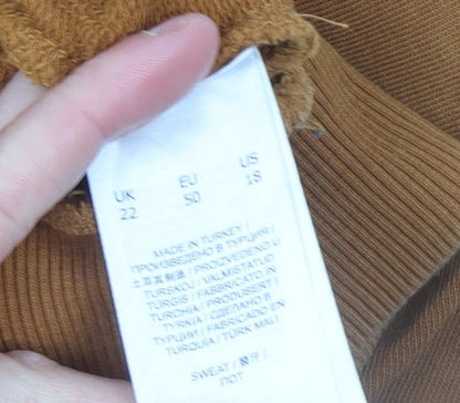 Womens UK Size 22 Simply Be Brown Pullover Sweatshirt