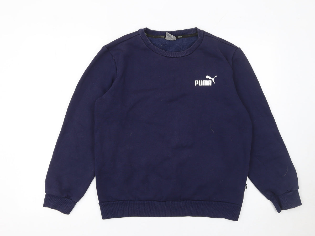 Mens UK Size S PUMA Blue Pullover Sweatshirt