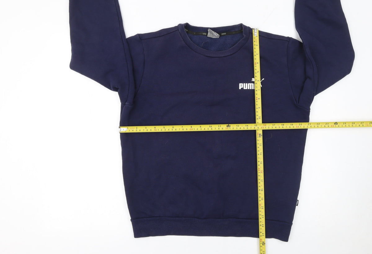 Mens UK Size S PUMA Blue Pullover Sweatshirt