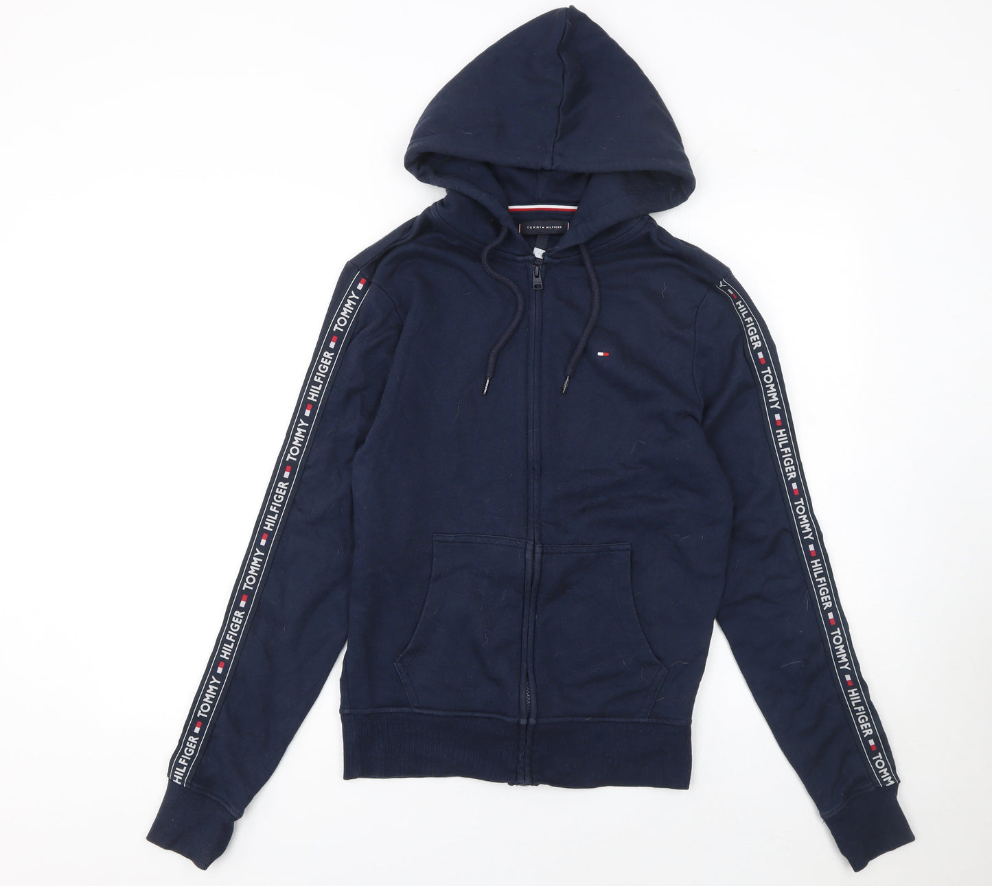 Mens UK Size S Tommy Hilfiger Blue Full Zip Hoodie
