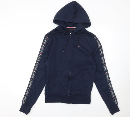 Mens UK Size S Tommy Hilfiger Blue Full Zip Hoodie