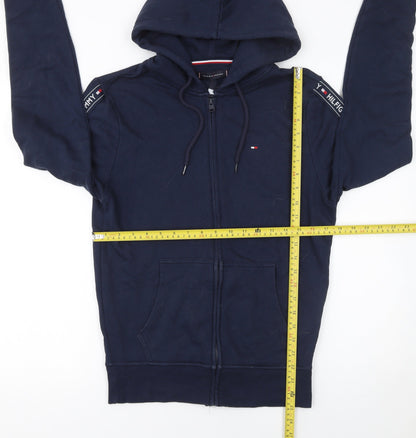 Mens UK Size S Tommy Hilfiger Blue Full Zip Hoodie