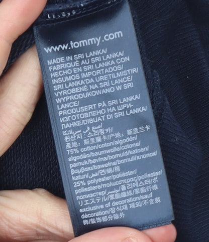 Mens UK Size S Tommy Hilfiger Blue Full Zip Hoodie
