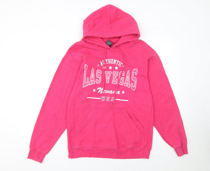 Womens UK Size S Point Sportswear Pink Pullover Hoodie