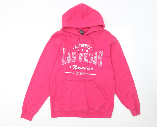 Womens UK Size S Point Sportswear Pink Pullover Hoodie