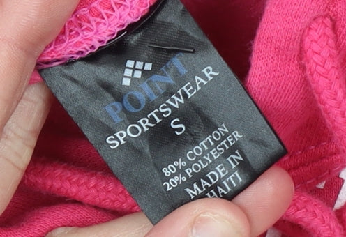 Womens UK Size S Point Sportswear Pink Pullover Hoodie