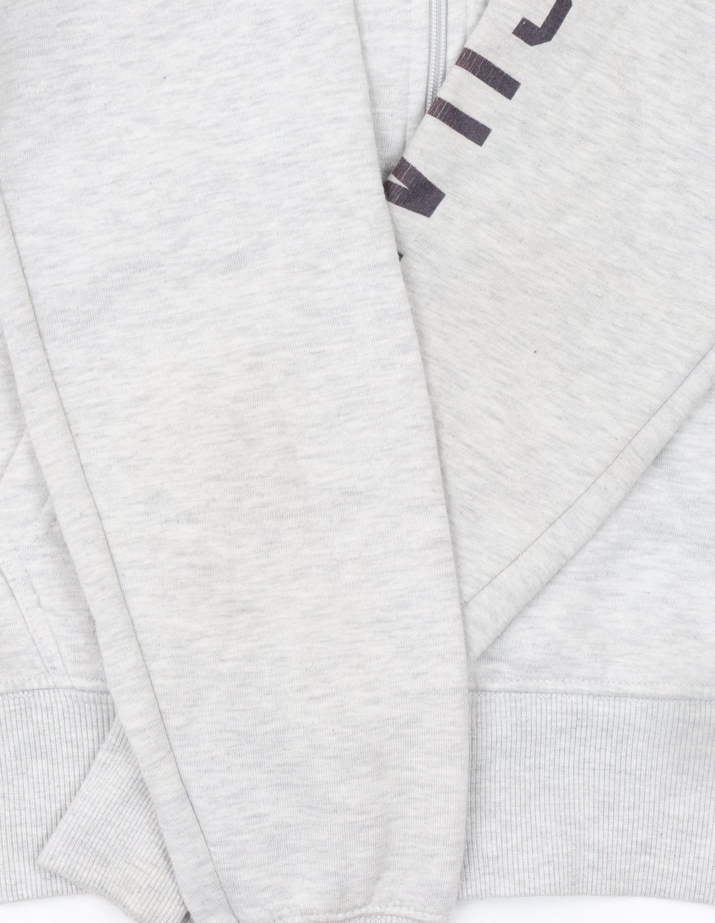 Womens UK Size XS Crosshatch Grey Full Zip Hoodie