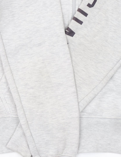 Womens UK Size XS Crosshatch Grey Full Zip Hoodie