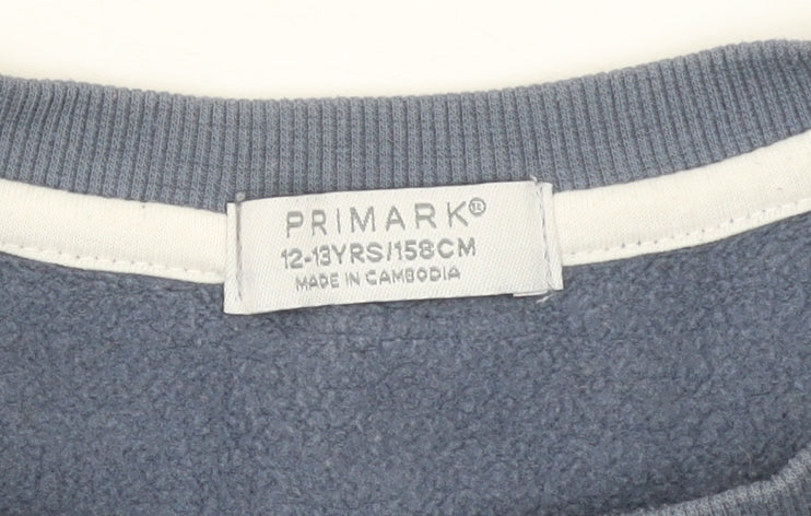 Primark Girls Blue Aspen Colorado Graphic Pullover Sweatshirt 12-13 Years