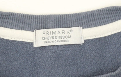 Primark Girls Blue Aspen Colorado Graphic Pullover Sweatshirt 12-13 Years