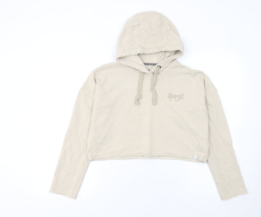 Womens UK Size 8 Animal Beige Pullover Hoodie