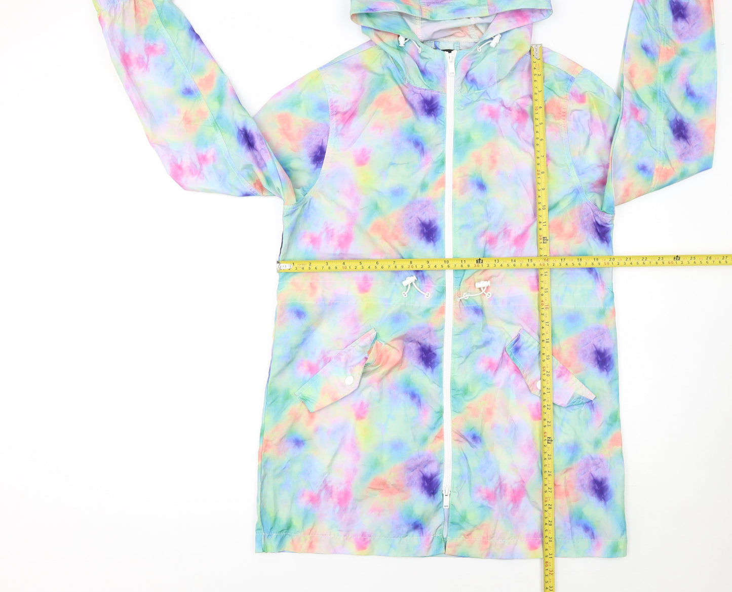Womens UK Size 12 Brave Soul Multicoloured Windbreaker Coat