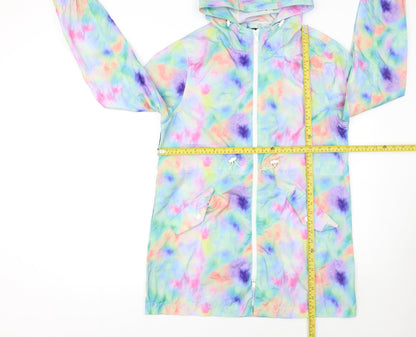 Womens UK Size 12 Brave Soul Multicoloured Windbreaker Coat