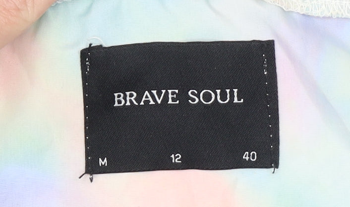 Womens UK Size 12 Brave Soul Multicoloured Windbreaker Coat