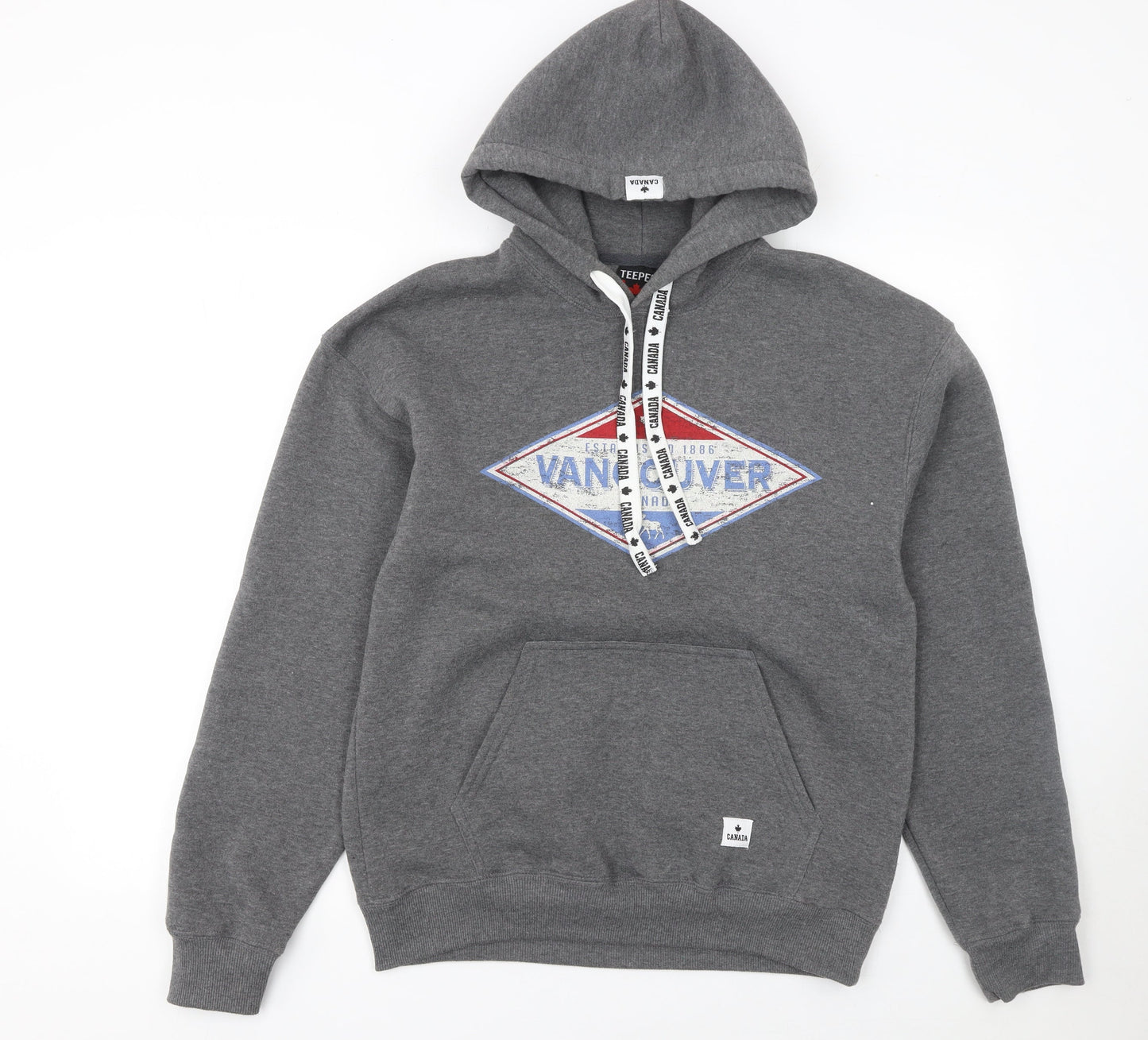 Mens UK Size S Teepee Grey Pullover Hoodie