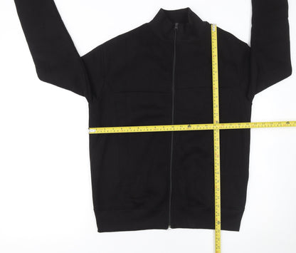 Womens UK Size XS PRETTYLITTLETHING Black Full Zip Sweatshirt
