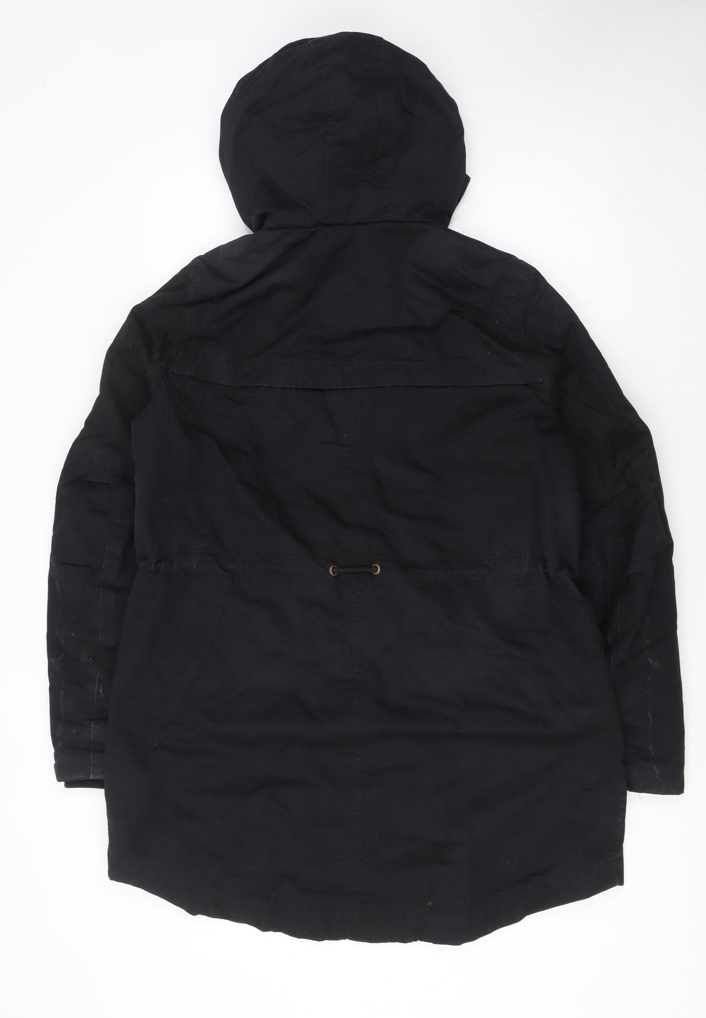Womens UK Size 14 H&M Black Parka Coat