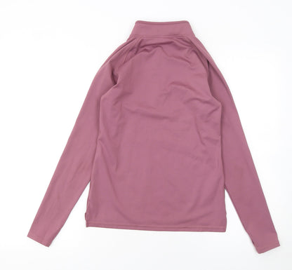 Dunnes Stores Girls Purple 1/4 Zip Active Sweatshirt Top 14 Years Lightweight