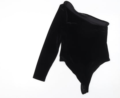 Womens UK Size 14 F&F One-Piece Black Bodysuit