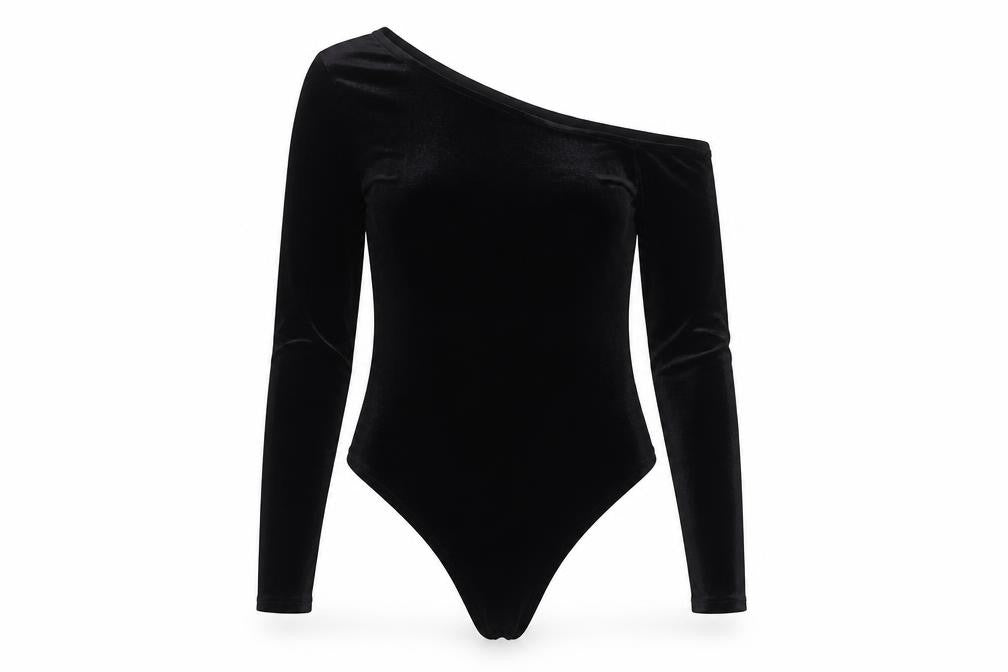Womens UK Size 14 F&F One-Piece Black Bodysuit
