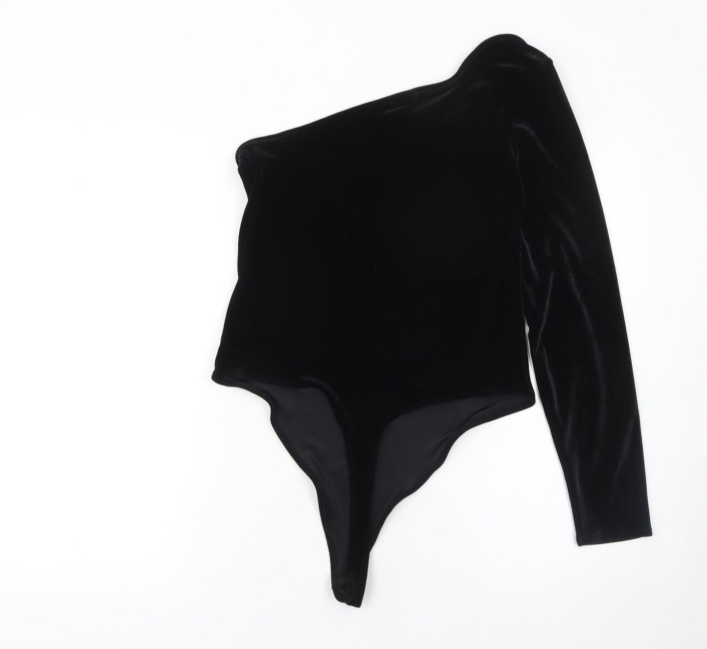 Womens UK Size 14 F&F One-Piece Black Bodysuit