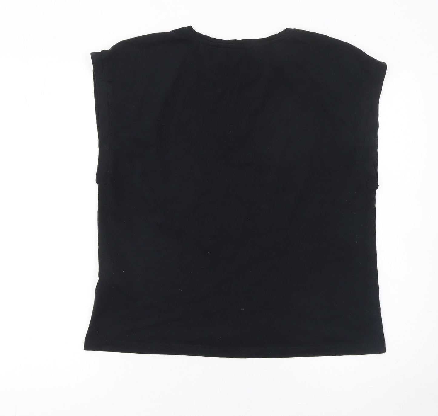 Womens UK Size XL VERO MODA Black Basic T-Shirt