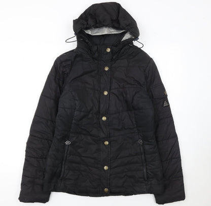Womens UK Size 12 Iguana Fashion Black Puffer Jacket