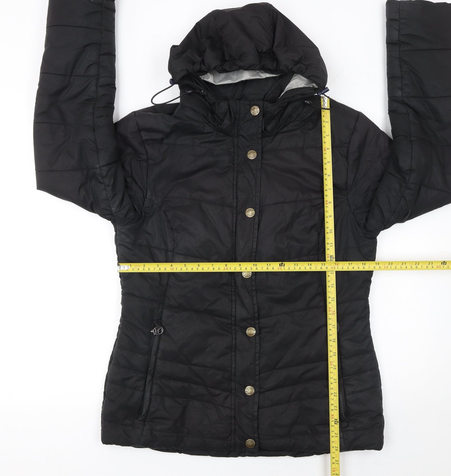 Womens UK Size 12 Iguana Fashion Black Puffer Jacket