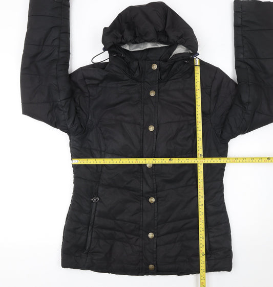 Womens UK Size 12 Iguana Fashion Black Puffer Jacket