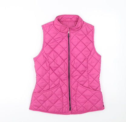 Womens UK Size 8 Joules Pink Quilted Coat