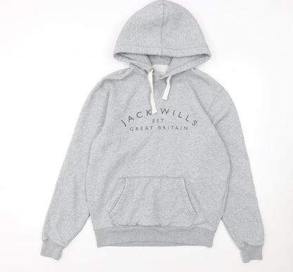 Mens UK Size S Jack Wills Grey Pullover Hoodie