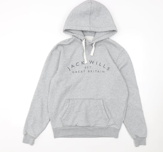 Mens UK Size S Jack Wills Grey Pullover Hoodie