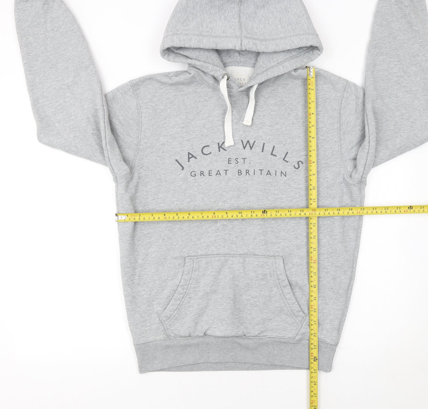 Mens UK Size S Jack Wills Grey Pullover Hoodie